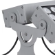FLOOD-ZENA 90220 Προβολέας Wall Washer για Φωτισμό Κτιρίων LED 120W 10800lm 3° DC 24V Αδιάβροχο IP65 L38 x W30.5 x H24cm Θερμό Λευκό 2700K - Ασημί - 3 Years Warranty - 12