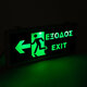 75664 Κρεμαστό Φωτιστικό Ένδειξης ΕΞΟΔΟΣ - EXIT RUN ARROW LED 1W AC 220-240V Διπλής Όψης με Επαναφορτιζόμενη Μπαταρία 350mAh - 120 Λεπτά Αυτονομία - IP20 - Σώμα Αλουμινίου - Μ34.5 x Π14 x Υ2.3cm - Πράσινο - 5