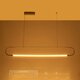 kelvo® GLOW KLV-101-0177 Κρεμαστό Φωτιστικό Οροφής LED 15W 1500lm 360° AC 220-240V IP20 Ρυθμιζόμενο Λευκό CCT με Χειριστήριο από 2700K έως 6000K Dimmable - Lumileds SMD Chip - Χρυσό Πλατίνα - Μ120 x Π3 x Υ17cm - 3 Χρόνια Εγγύηση - 14