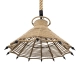  OZERO 01603 Boho Κρεμαστό Φωτιστικό Οροφής με Ντουί 1 x E27 AC 220-240V IP20 - Μπεζ & Μαύρο - Μ41 x Π41 x Y28cm - 6