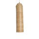 WAIKIKI 02349 Boho Κρεμαστό Φωτιστικό Οροφής Μονόφωτο 1 x E27 AC220-240V IP20 - Φ20 x Υ80cm - Μπεζ Ξύλινο Μπαμπού Καμπάνα - 5 Χρόνια Εγγύηση - 4