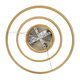 DIAMOND TRIO 61137 Κρεμαστό Φωτιστικό Δαχτυλίδι-Κύκλος LED CCT 100W 12123lm 360° AC 220-240V - Εναλλαγή Φωτισμού μέσω Τηλεχειριστηρίου All In One Ψυχρό 6000k+Φυσικό 4500k+Θερμό 2700k Dimmable Φ25+40+60cm - Χρυσό Βούρτσας - 3 Years Warranty - 9