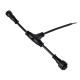 WWCONNECTOR 90707 5 Pin Σύνδεσμος Τροφοδοσίας I για Wall Washers & Προβολείς με Είσοδο 1 x Αρσενικό Βύσμα & Έξοδο 1 x Θηλυκό Βύσμα Αδιάβροχο IP65 - Μαύρο - Μ25.5 x Π17 x Υ2cm - 2