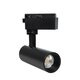 LUGANO 60804 Μονοφασικό Σποτ Ράγας LED 10W 1250lm 36° AC 220-240V IP20 Φυσικό Λευκό 4500K - Bridgelux COB Chip & TÜV SÜD Driver - Eurotrack 1PH - Μαύρο Ματ - Μ8.5 x Π5 x Υ18cm - 5 Χρόνια Εγγύηση - 9