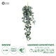 Artificial Garden SATIN POTHOS HANGING BRANCH 20242 Τεχνητό Διακοσμητικό Κρεμαστό Φυτό Ασημένια Άμπελός - Πόθος Υ120cm