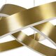 kelvo® VENOM KLV-101-0198 Κρεμαστό Φωτιστικό Οροφής LED 75W 7500lm 120° AC 220-240V IP20 Ρυθμιζόμενο Λευκό CCT με Χειριστήριο από 2700K έως 6000K Dimmable - Lumileds SMD Chip - Χρυσό Πλατίνα - Μ60 x Π60 x Υ40cm - 3 Χρόνια Εγγύηση - 7