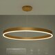 kelvo® VENOM KLV-101-0195 Κρεμαστό Φωτιστικό Οροφής LED 75W 7500lm 120° AC 220-240V IP20 Ρυθμιζόμενο Λευκό CCT με Χειριστήριο από 2700K έως 6000K Dimmable - Lumileds SMD Chip - Χρυσό Πλατίνα - Μ100 x Π100 x Υ6.5cm - 3 Χρόνια Εγγύηση - 13