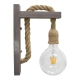 KENSI 00879 Boho Φωτιστικό Τοίχου - Απλίκα με Ντουί 1 x E27 AC 220-240V IP20 - Καφέ & Μπεζ - Μ7 x Π20 x Υ30cm - 3