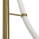kelvo® GLOW KLV-101-0159 Κρεμαστό Φωτιστικό Οροφής LED 24W 2400lm 360° AC 220-240V IP20 Ρυθμιζόμενο Λευκό CCT με On/Off 2700K/4500K/6000K - Lumileds SMD Chip - Χρυσό Πλατίνα - Μ24 x Π10 x Υ62cm - 3 Χρόνια Εγγύηση - 10