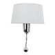 ELEGANT 01493 Μοντέρνο Φωτιστικό Τοίχου Απλίκα Δίφωτο Μεταλλικό με Λευκό Ύφασμα και Βραχίονα με LED Μ26.5 x Π15 x Υ43cm - 5