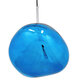 Μοντέρνο Κρεμαστό Φωτιστικό Οροφής Μονόφωτο Γυάλινο Μπλε Φ36  DIXXON BLUE 01467 - 5