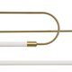 kelvo® GLOW KLV-101-0178 Κρεμαστό Φωτιστικό Οροφής LED 28W 2800lm 360° AC 220-240V IP20 Ρυθμιζόμενο Λευκό CCT με Χειριστήριο από 2700K έως 6000K Dimmable - Lumileds SMD Chip - Χρυσό Πλατίνα - Μ167 x Π7 x Υ24cm - 3 Χρόνια Εγγύηση - 9