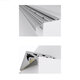 STAIR-PROFILE 70823-1M Προφίλ Αλουμινίου - Βάση & Ψύκτρα Ταινίας LED με Λευκό Γαλακτερό Κάλυμμα - Χρήση σε Σκαλοπάτια - Πατητό Κάλυμμα - Ασημί - 1 Μέτρο - Μ100 x Π6 x Υ2.1cm - 7