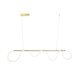 kelvo® GLOW KLV-101-0167 Κρεμαστό Φωτιστικό Οροφής LED 45W 4500lm 360° AC 220-240V IP20 Ρυθμιζόμενο Λευκό CCT με Χειριστήριο από 2700K έως 6000K Dimmable - Lumileds SMD Chip - Χρυσό Πλατίνα - Μ180 x Π30 x Υ40cm - 3 Χρόνια Εγγύηση - 7