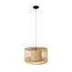 COCONUT 01935 Boho Κρεμαστό Φωτιστικό Οροφής Μονόφωτο 1 x E27 AC220-240V IP20 - Φ40 x Υ20cm - Μπεζ Ξύλινο Πλέγμα - 3