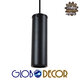 Μοντέρνο Κρεμαστό Φωτιστικό Οροφής Spot Gu10 Μονόφωτο Μαύρο Μεταλλικό Φ6  CANNON BLACK 01275