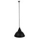 Vintage Industrial Κρεμαστό Φωτιστικό Οροφής Μονόφωτο Μαύρο Μεταλλικό Καμπάνα Φ39   LOUVE BLACK 01176 - 2