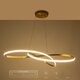 DEXTER 60920 Μοντέρνο Κρεμαστό Φωτιστικό Οροφής LED 120W 13440lm 300° AC 220-240V IP20 Ρυθμιζόμενο Λευκό CCT με Χειριστήριο από 2700K έως 6000K Dimmable - Lumileds SMD Chip - Χρυσό Βούρτσας - Μ103 x Π103 x Υ30cm - 3 Χρόνια Εγγύηση - 13