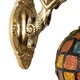 MERMAID 02389 Vintage Φωτιστικό Τοίχου - Απλίκα με Ντουί 1 x E27 AC 220-240V IP20 - Μπρούτζινο & Πολύχρωμο - Μ17 x Π30 x Υ27cm - 5