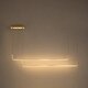 kelvo® LINARIA KLV-101-0260 Κρεμαστό Φωτιστικό Οροφής LED 72W 7200lm 180° AC 220-240V IP20 Ρυθμιζόμενο Λευκό CCT με Χειριστήριο από 2700K έως 6000K Dimmable - Lumileds SMD Chip - Σατινέ Χρυσό Βούρτσας - Μ220 x Π4 x Υ25cm - 3 Χρόνια Εγγύηση - 2