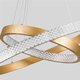 kelvo® DIAMOND KLV-101-0236 Κρεμαστό Φωτιστικό Οροφής LED 75W 7500lm 360° AC 220-240V IP20 Ρυθμιζόμενο Λευκό CCT με Χειριστήριο από 2700K έως 6000K Dimmable - Lumileds SMD Chip - Χρυσό Πλατίνα - Μ60 x Π60 x Υ40cm - 3 Χρόνια Εγγύηση - 7