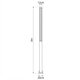 AXOR GLB-103-0015 Φωτιστικό Urban Πλατείας/Πάρκου LED 50W 4500lm 360° AC 220-240V Αδιάβροχο IP65 Θερμό Λευκό 2700K - Sanan SMD Chip - Γκρι Ανθρακί Ματ - Μ20 x Π20 x Υ300cm - 3 Χρόνια Εγγύηση - 5