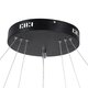 kelvo® NEMESIS KLV-101-0220 Κρεμαστό Φωτιστικό Οροφής LED 120W 12000lm 180° AC 220-240V IP20 Ρυθμιζόμενο Λευκό CCT με Χειριστήριο από 2700K έως 6000K Dimmable - Lumileds SMD Chip - Μαύρο Ματ - Μ80 x Π80 x Υ80cm - 3 Χρόνια Εγγύηση - 9