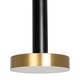 kelvo® ZANE KLV-101-0349 Κρεμαστό Φωτιστικό Οροφής LED 18W 1800lm 120° AC 220-240V IP20 Ρυθμιζόμενο Λευκό CCT με Χειριστήριο από 2700K έως 6000K Dimmable - Lumileds SMD Chip - Σατινέ Χρυσό Βούρτσας & Μαύρο Ματ - Μ15 x Π15 x Υ20cm - 3 Χρόνια Εγγύηση - 4