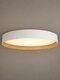 kelvo® RONDO KLV-101-0589-V2 Φωτιστικό Οροφής LED 36W 3600lm 120° AC 220-240V IP20 Ρυθμιζόμενο Λευκό CCT με Διακόπτη στο Driver 2700K/4500K/6000K Triac Dimmable - Lumileds SMD Chip & ENEC/TÜV Driver - Λευκό Ματ & Εφέ Ξύλου - Μ50 x Π50 x Υ7cm - 5 Χρόνια Εγγύηση - 3