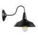 RAY 01065 Vintage Φωτιστικό Τοίχου - Απλίκα με Ντουί 1 x E27 AC 220-240V IP20 - Μαύρο - Μ26 x Π36 x Υ28cm - 7
