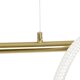 kelvo® GLOW KLV-101-0167 Κρεμαστό Φωτιστικό Οροφής LED 45W 4500lm 360° AC 220-240V IP20 Ρυθμιζόμενο Λευκό CCT με Χειριστήριο από 2700K έως 6000K Dimmable - Lumileds SMD Chip - Χρυσό Πλατίνα - Μ180 x Π30 x Υ40cm - 3 Χρόνια Εγγύηση - 10
