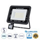 AURORA 61441 Επαγγελματικός Προβολέας LED 50W 6250lm 120° AC 220-240V με Ενσωματωμένο Ρυθμιζόμενο Αισθητήρα Κίνησης PIR - Αδιάβροχος IP67 - Μ21 x Π5 x Υ21cm - Μαύρο - Ψυχρό Λευκό 6000K - LUMILEDS Chips - TÜV Rheinland Certified - 3 Years Warranty