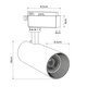 LUGANO 60810 Μονοφασικό Σποτ Ράγας LED 20W 2500lm 36° AC 220-240V IP20 Φυσικό Λευκό 4500K - Bridgelux COB Chip & TÜV SÜD Driver - Eurotrack 1PH - Μαύρο Ματ - Μ8.5 x Π6.5 x Υ20.5cm - 5 Χρόνια Εγγύηση - 5