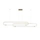 kelvo® GLOW KLV-101-0178 Κρεμαστό Φωτιστικό Οροφής LED 28W 2800lm 360° AC 220-240V IP20 Ρυθμιζόμενο Λευκό CCT με Χειριστήριο από 2700K έως 6000K Dimmable - Lumileds SMD Chip - Χρυσό Πλατίνα - Μ167 x Π7 x Υ24cm - 3 Χρόνια Εγγύηση - 4