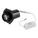 VIRGO-S 60305 Χωνευτό LED Spot Downlight TrimLess Φ9cm 7W 875lm 36° AC 220-240V IP20 Φ9cm x Υ9cm - Στρόγγυλο - Μαύρο - Θερμό Λευκό 2700K - Bridgelux COB - 5 Years Warranty - 15