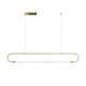 kelvo® GLOW KLV-101-0177 Κρεμαστό Φωτιστικό Οροφής LED 15W 1500lm 360° AC 220-240V IP20 Ρυθμιζόμενο Λευκό CCT με Χειριστήριο από 2700K έως 6000K Dimmable - Lumileds SMD Chip - Χρυσό Πλατίνα - Μ120 x Π3 x Υ17cm - 3 Χρόνια Εγγύηση - 6