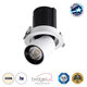 VIRGO-S 60302 Χωνευτό LED Spot Downlight TrimLess Φ9cm 7W 910lm 36° AC 220-240V IP20 Φ9cm x Υ9cm - Στρόγγυλο - Λευκό με Μαύρο Κάτοπτρο - Φυσικό Λευκό 4500K - Bridgelux COB - 5 Years Warranty