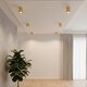kelvo® AKIRA KLV-101-0027 Κινούμενο Φωτιστικό Downlight Σποτ για Λάμπα MR16 με Ντουί GU10 AC 220-240V IP20 - Χρυσό Βούρτσας - Μ8 x Π8 x Υ10cm