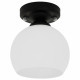 Μοντέρνο Φωτιστικό Οροφής Μονόφωτο Μαύρο με Λευκό Ματ Γυαλί Καμπάνα Φ13  MAURA 01318 - 1
