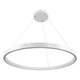 kelvo® NEMESIS KLV-101-0212 Κρεμαστό Φωτιστικό Οροφής LED 67W 6700lm 180° AC 220-240V IP20 Ρυθμιζόμενο Λευκό CCT με Χειριστήριο από 2700K έως 6000K Dimmable - Lumileds SMD Chip - Λευκό Ματ - Μ80 x Π80 x Υ4cm - 3 Χρόνια Εγγύηση - 3