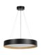 kelvo® RONDO KLV-101-0587 Κρεμαστό Φωτιστικό Οροφής LED 36W 3600lm 120° AC 220-240V IP20 Ρυθμιζόμενο Λευκό CCT με Διακόπτη στο Driver 2700K/4500K/6000K Triac Dimmable - Lumileds SMD Chip & ENEC/TÜV Driver - Μαύρο Ματ & Εφέ Ξύλου - Μ50 x Π50 x Υ7cm - 5 Χρόνια Εγγύηση - 4