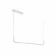 kelvo® LINARIA KLV-101-0256 Κρεμαστό Φωτιστικό Οροφής LED 36W 3600lm 180° AC 220-240V IP20 Ρυθμιζόμενο Λευκό CCT με Χειριστήριο από 2700K έως 6000K Dimmable - Lumileds SMD Chip - Λευκό Ματ - Μ120 x Π2 x Υ12cm - 3 Χρόνια Εγγύηση - 6