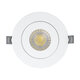 LEXIS JOINT 60990 Χωνευτό LED Κινούμενο Spot Downlight 7W 680lm 45° AC 220-240V IP44 Φ12cm x Υ3.1cm - Στρόγγυλο - Λευκό - Φυσικό Λευκό 4500K - Bridgelux Chip - TÜV Certified Driver - 5 Years Warranty - 6