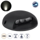  STEPLUNA 90617 Φωτιστικό Σκαλοπατιού / Διαδρόμου LED 3W 345lm 10° DC 24V Αδιάβροχο IP65 Φυσικό Λευκό 4500K Dimmable - Bridgelux SMD Chip - Μαύρο Ματ - Μ12 x Π12 x Υ3cm - 3 Χρόνια Εγγύηση
