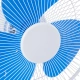 SOLARI-FAN 85353 Solar Fan Αυτόνομος Ηλιακός Επιτραπέζιος Ανεμιστήρας 25W 2 Λειτουργιών Ρεύματος με AC 220-240V ή με Φωτοβολταϊκό Panel 9V 12W & Επαναφορτιζόμενη Μπαταρία Li-ion 7.4V 4400mAh - 3 Ταχύτητες - IP20 - Μ24 x Π36 x Υ49cm - Λευκό & Μπλε - 6