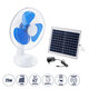 SOLARI-FAN 85353 Solar Fan Αυτόνομος Ηλιακός Επιτραπέζιος Ανεμιστήρας 25W 2 Λειτουργιών Ρεύματος με AC 220-240V ή με Φωτοβολταϊκό Panel 9V 12W & Επαναφορτιζόμενη Μπαταρία Li-ion 7.4V 4400mAh - 3 Ταχύτητες - IP20 - Μ24 x Π36 x Υ49cm - Λευκό & Μπλε - 2 Years Warranty - 1
