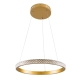 DIAMOND 61129 Μοντέρνο Κρεμαστό Φωτιστικό Οροφής LED 30W 3513lm 360° AC 220-240V IP20 Ρυθμιζόμενο Λευκό CCT με Χειριστήριο από 2700K έως 6000K Dimmable - Lumileds SMD Chip - Χρυσό Βούρτσας - Μ40 x Π40 x Υ3cm - 3 Χρόνια Εγγύηση - 2