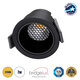 PLUTO-S 60251 Χωνευτό LED Spot Downlight TrimLess Φ6.4cm 7W 875lm 38° AC 220-240V IP20 Φ6.4 x Υ4.9cm - Στρόγγυλο - Μαύρο & Anti-Glare HoneyComb - Θερμό Λευκό 2700K - Bridgelux COB - 5 Years Warranty