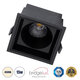 PLUTO-B 60280 Χωνευτό LED Spot Downlight TrimLess Μ10.4xΠ10.4cm 15W 1950lm 38° AC 220-240V IP20 Μ10.4 x Π10.4 x Υ6.5cm - Τετράγωνο - Μαύρο & Anti-Glare HoneyComb - Φυσικό Λευκό 4500K - Bridgelux COB - 5 Years Warranty