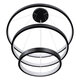 NEMESIS TRIO 61170 Κρεμαστό Φωτιστικό Δαχτυλίδι-Κύκλος LED CCT 120W 14723lm 360° AC 220-240V - Εναλλαγή Φωτισμού μέσω Τηλεχειριστηρίου All In One Ψυχρό 6000k+Φυσικό 4500k+Θερμό 2700k Dimmable Φ40+60+80cm - Μαύρο - 3 Years Warranty - 4